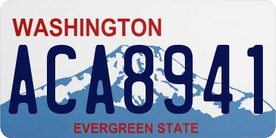 WA license plate ACA8941