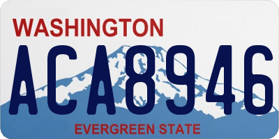 WA license plate ACA8946