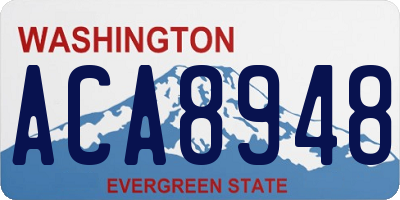 WA license plate ACA8948