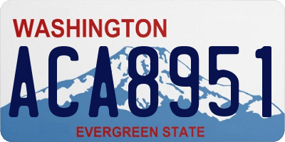 WA license plate ACA8951
