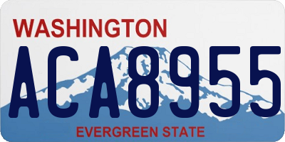 WA license plate ACA8955