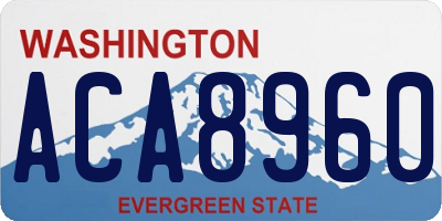 WA license plate ACA8960