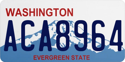 WA license plate ACA8964