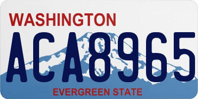 WA license plate ACA8965