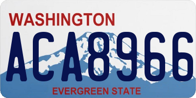 WA license plate ACA8966