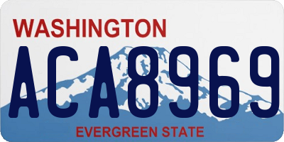 WA license plate ACA8969