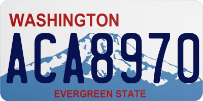 WA license plate ACA8970