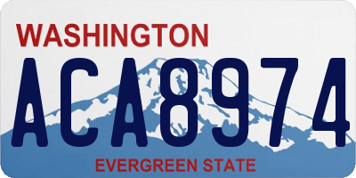 WA license plate ACA8974