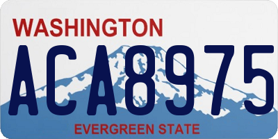 WA license plate ACA8975