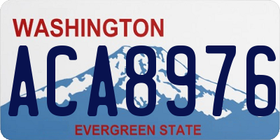 WA license plate ACA8976