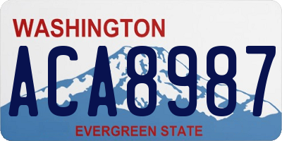 WA license plate ACA8987