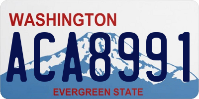 WA license plate ACA8991