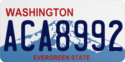 WA license plate ACA8992