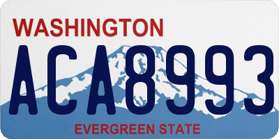 WA license plate ACA8993