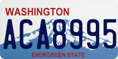 WA license plate ACA8995
