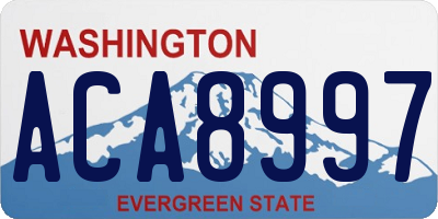 WA license plate ACA8997