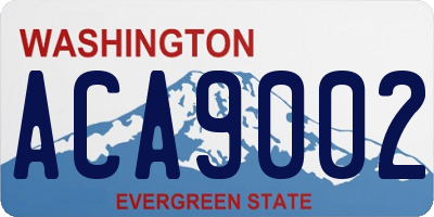 WA license plate ACA9002