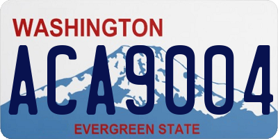 WA license plate ACA9004