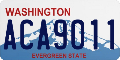 WA license plate ACA9011