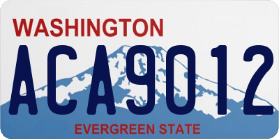 WA license plate ACA9012