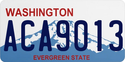 WA license plate ACA9013