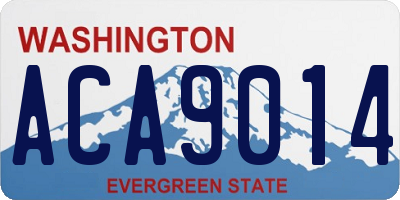 WA license plate ACA9014