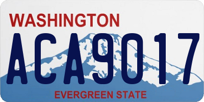 WA license plate ACA9017