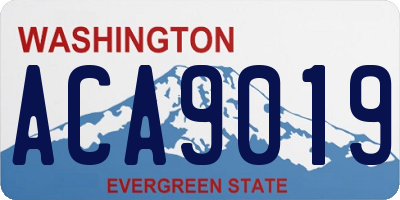 WA license plate ACA9019