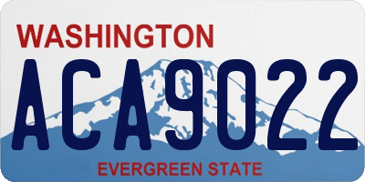 WA license plate ACA9022