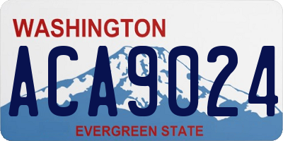 WA license plate ACA9024