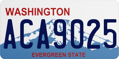 WA license plate ACA9025