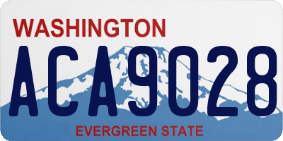 WA license plate ACA9028