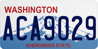 WA license plate ACA9029