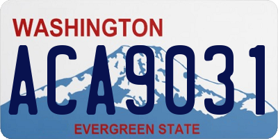 WA license plate ACA9031