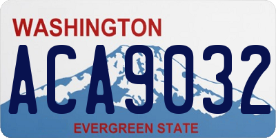 WA license plate ACA9032