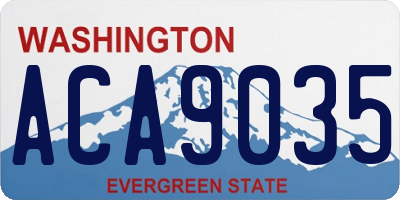WA license plate ACA9035