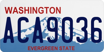WA license plate ACA9036