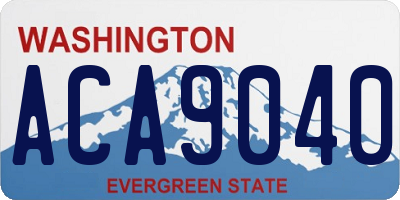 WA license plate ACA9040