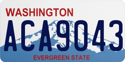 WA license plate ACA9043