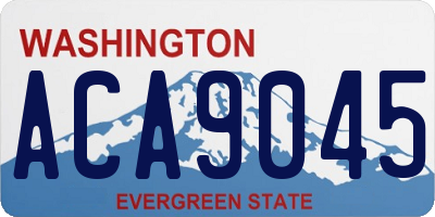 WA license plate ACA9045