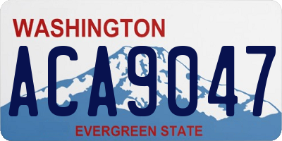 WA license plate ACA9047