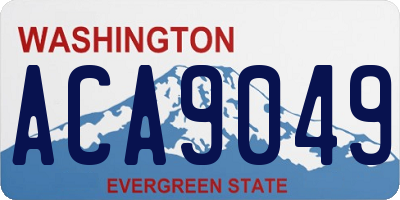 WA license plate ACA9049