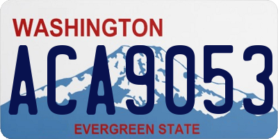 WA license plate ACA9053