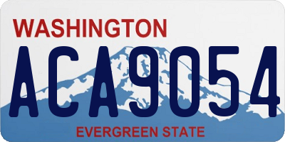 WA license plate ACA9054