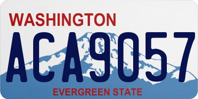 WA license plate ACA9057