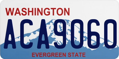 WA license plate ACA9060