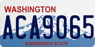 WA license plate ACA9065
