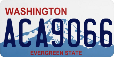 WA license plate ACA9066