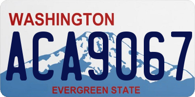 WA license plate ACA9067
