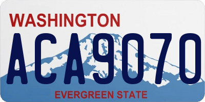 WA license plate ACA9070
